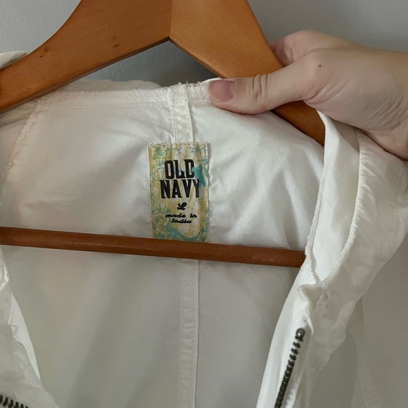 Old Navy 100% Cotton White Jacket Large - Picture 5 of 11
